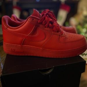 All Red Air Force 1s